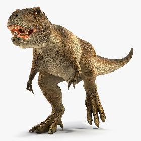 Animated Tyrannosaurus Rex Running Rigged 3D model